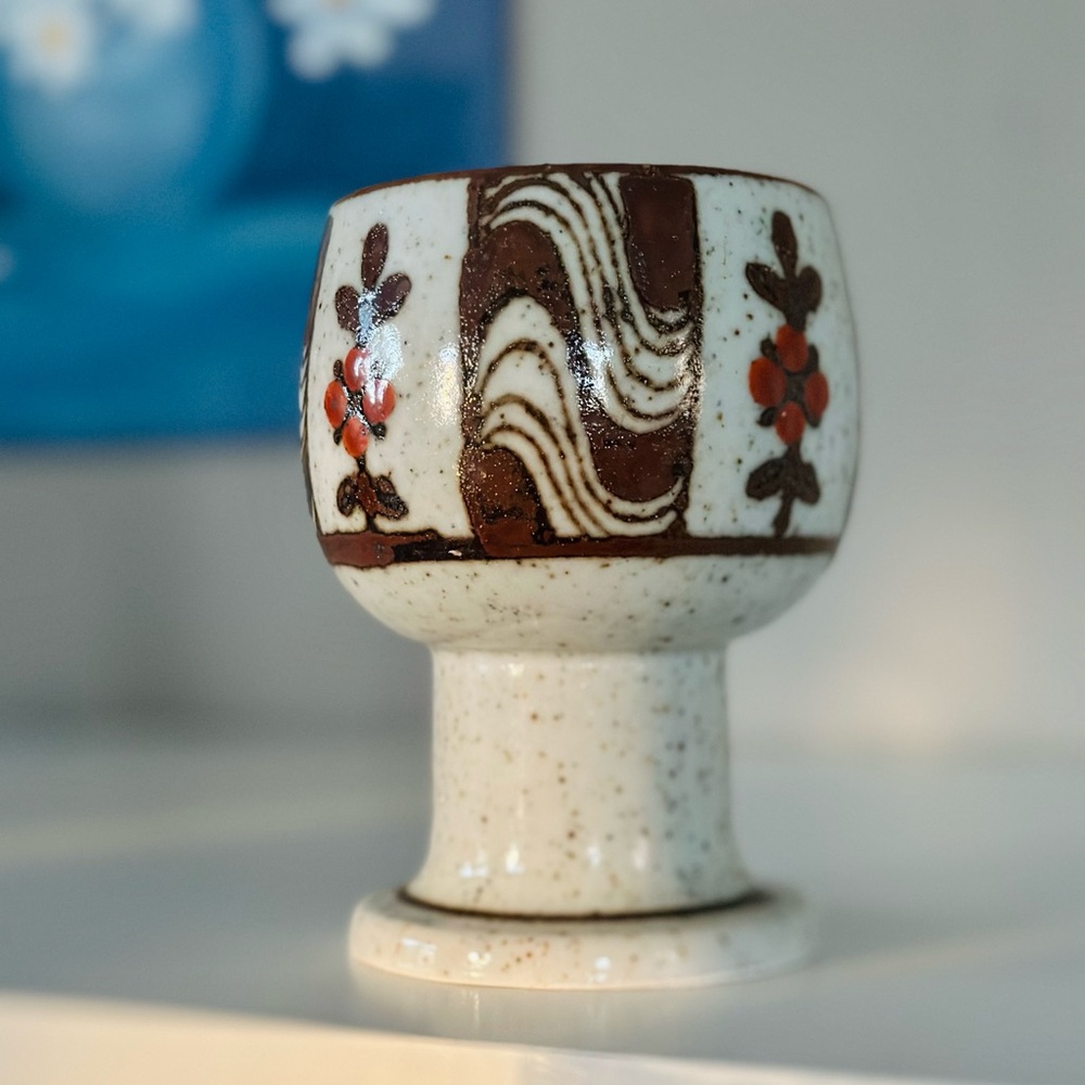 Vintage Otagiri ceramic chalice